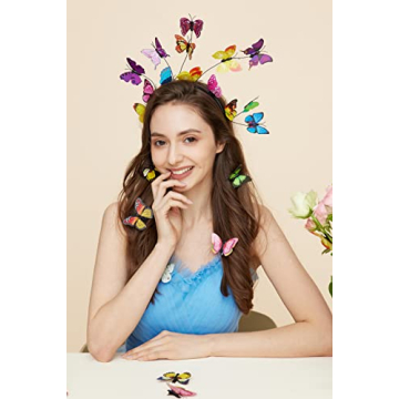 Gionforsy Butterfly Fascinator Headband - Colorful & Fun Accessory