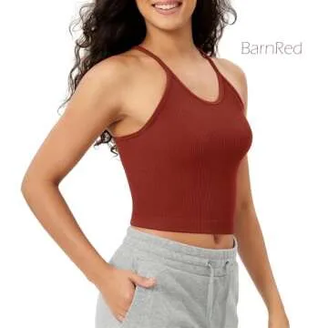 ODODOS Women's 3-Pack Long Crop Tank Tops for Comfort