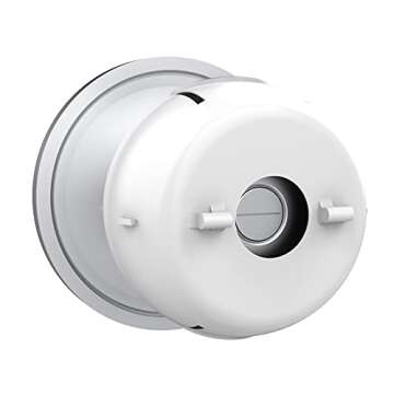 QT BABY Universal Fit Door Knob Covers Babyproof, Upgraded Design and Easy Grip Child Proof Door Knobs Safety Cover for Kids, White, Round Shape, Easy to Use (Pack of 4)