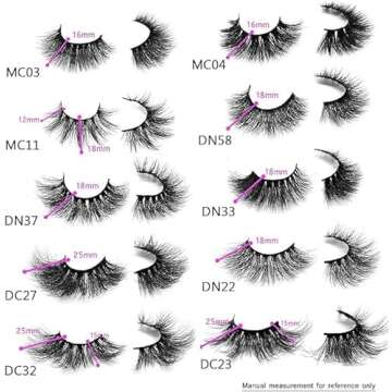 GOO GOO 3D Mink Eyelashes, 16mm to 25mm Wholesale Mink Lashes 100% Real Siberian Natural Fake Eyelashes Luxury Reusable Handmade False Eyelashes 10 Pairs Multipack
