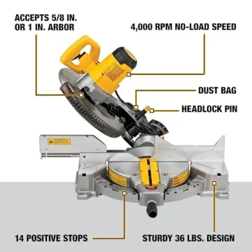 DEWALT 12-Inch Miter Saw for Precise Woodworking Cuts