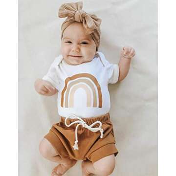 Newborn Baby Girl Summer Outfit Set - Cute 3pcs Romper