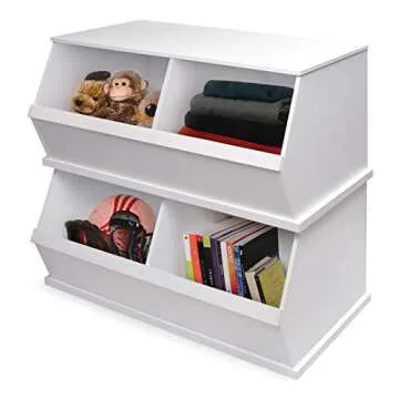 Badger Basket Modular Two-Bin Stackable Storage Cubby
