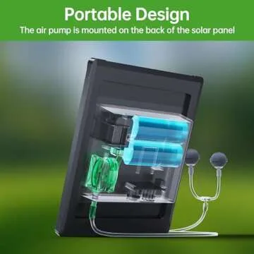 Biling Portable Solar Pond Aerator with Battery Backup