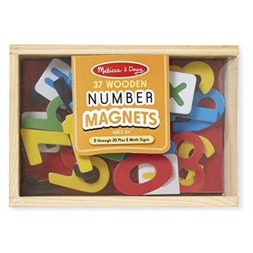 Melissa & Doug 37 Wooden Number Magnets for Kids