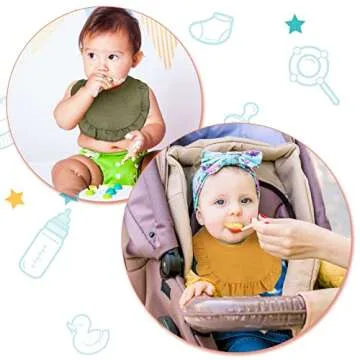 10 Pcs Baby Muslin Bibs Drool Bandana Soft Baby Cotton Bibs for Newborn Baby Girl Boy Toddlers Infants Teething(Classic Colors)