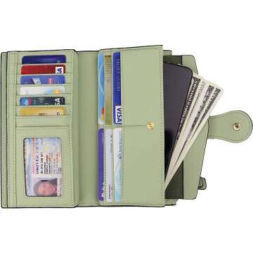 Travelambo Women's RFID Luxury Leather Wallet