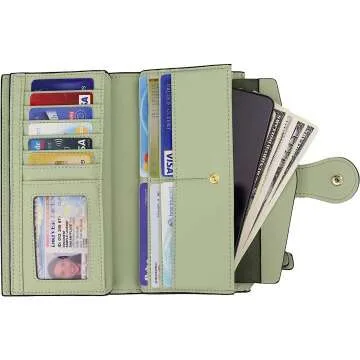 Travelambo Women's RFID Luxury Leather Wallet