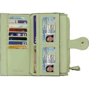 Travelambo Women's RFID Luxury Leather Wallet