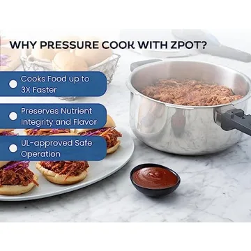 Zavor ZPot 4.2 Quart Pressure Cooker 15-PSI Stainless Steel
