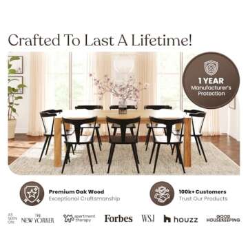 POLY & BARK Enzo Dining Chairs, Set of 4, Black