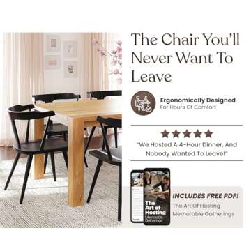 POLY & BARK Enzo Dining Chairs, Set of 4, Black