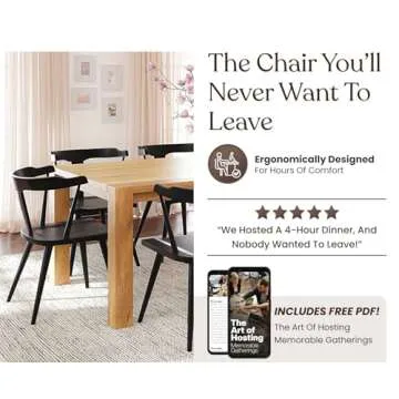 POLY & BARK Enzo Dining Chairs, Set of 4, Black