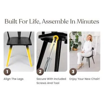 POLY & BARK Enzo Dining Chairs, Set of 4, Black