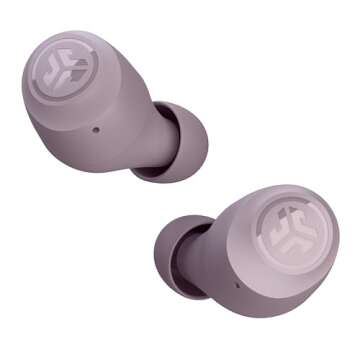 JLab Go Air Pop True Wireless Bluetooth Earbuds & Charging Case - Mauve, Dual Connect, IPX4 Sweat Re...