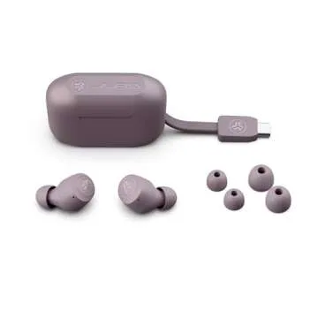 JLab Go Air Pop True Wireless Bluetooth Earbuds & Charging Case - Mauve, Dual Connect, IPX4 Sweat Resistance, Bluetooth 5 Connection, 3 EQ Sound Settings Signature, Balanced, Bass Boost
