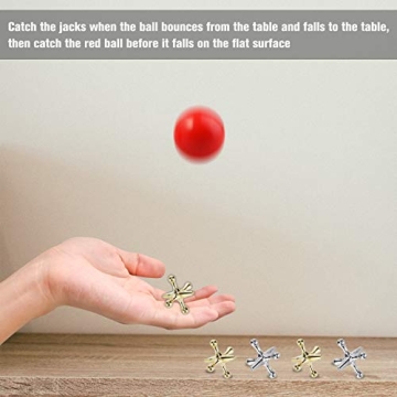 ZeeDix 90 Pcs Pick Up Sticks & Retro Metal Jacks Set - Family Fun!