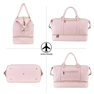 Stylish Leather Travel Bag with Shoe Pouch for All