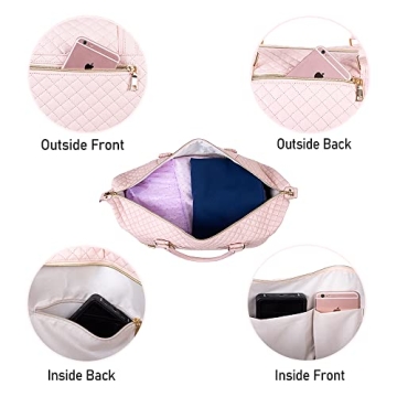 Stylish Leather Travel Bag with Shoe Pouch for All