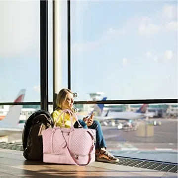 Stylish Leather Travel Bag with Shoe Pouch for All