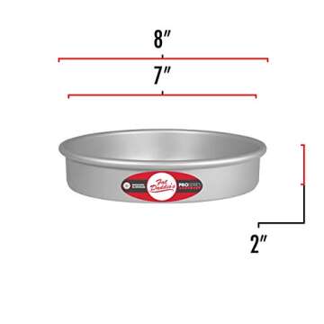 Fat Daddio's PRD-72 Round Cake Pan 7 x 2 Inch Silver