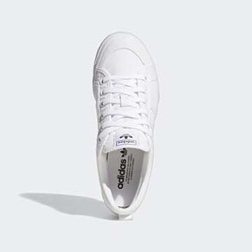 adidas Originals Women's Nizza Platform, White/White/White, 8