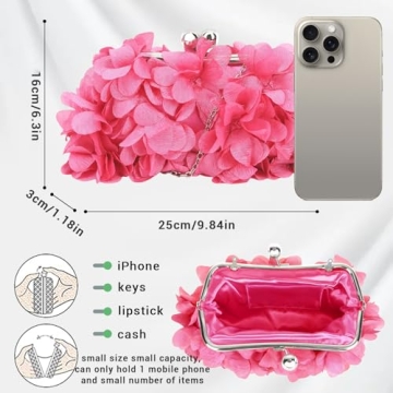 Floral Mini Evening Clutch Bag for Women