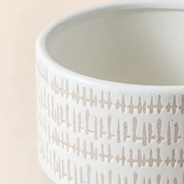 Elegant LA Jolie Muse Ceramic Plant Pot with Stand