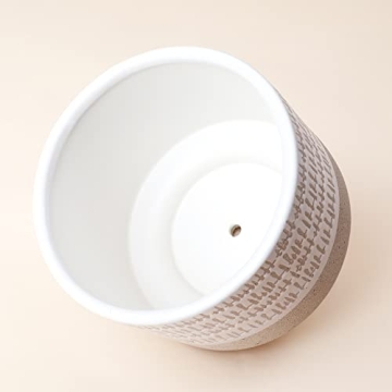 Elegant LA Jolie Muse Ceramic Plant Pot with Stand