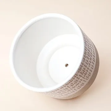 Elegant LA Jolie Muse Ceramic Plant Pot with Stand