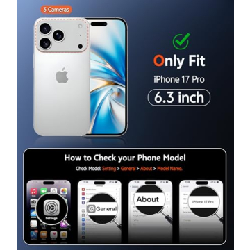 FNTCASE iPhone 17 Pro Case: Magnetic Clear Phone Cover with Rugged Protection