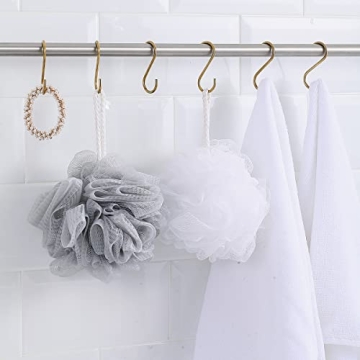 Evanda Gold S Hooks 30-Pack for Kitchen and Home Organization