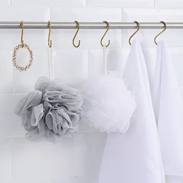 Evanda Gold S Hooks 30-Pack for Kitchen and Home Organization