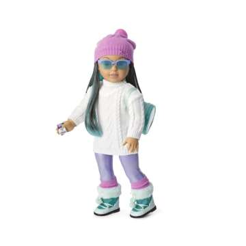American Girl Corinne Tan Girl of the Year 2022 18-inch Doll Accessories with Hat, Sunglasses, and Backpack, For Ages 8+
