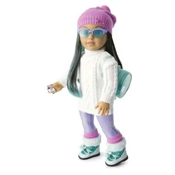 American Girl Corinne Tan Girl of the Year 2022 18-inch Doll Accessories with Hat, Sunglasses, and Backpack, For Ages 8+