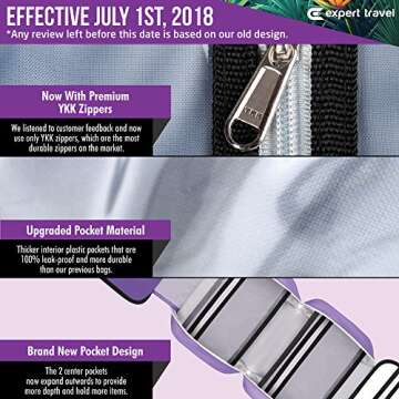 Hanging Travel Toiletry Bag for Men and Women | Makeup Bag | Cosmetic Bag | Bathroom and Shower Orga...