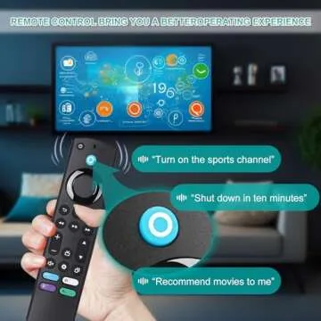 3rd Gen (L5B83G) Remote Control Replacement with Voice Function Fit for Fire Stick TV (2nd, 3rd, 4K, Max), Fit for FireStick Lite, Fit for Fire TV Cube (1st, 2nd), Fit for Amazon Pendant Design (3rd)