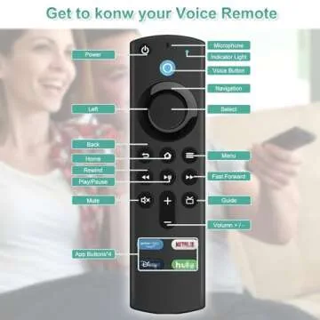 3rd Gen (L5B83G) Remote Control Replacement with Voice Function Fit for Fire Stick TV (2nd, 3rd, 4K, Max), Fit for FireStick Lite, Fit for Fire TV Cube (1st, 2nd), Fit for Amazon Pendant Design (3rd)