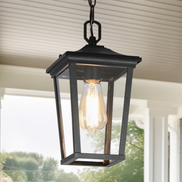 LOG BARN Outdoor Pendant Light for Porch and Gazebo