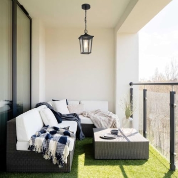 LOG BARN Outdoor Pendant Light for Porch and Gazebo