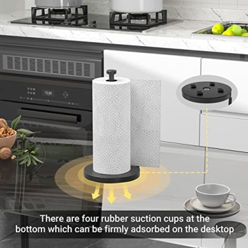 One-Handed Paper Towel Holder with Suction Cups for Kitchen