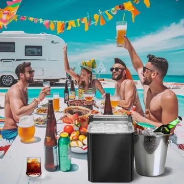 Portable Self-Cleaning Ice Maker for Home & Office
