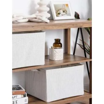 Stylish StorageWorks Fabric Storage Bins - 2-Pack