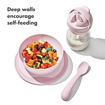 OXO Tot Stick and Stay Suction Bowl - Blossom