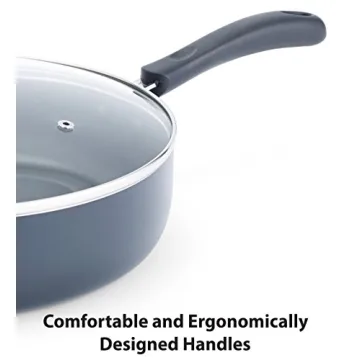 T-fal Jumbo Nonstick Saute Pan 5 Quart Durable Black