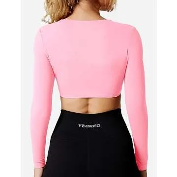 YEOREO Kyla Women Crop Top Long Sleeve Sports Shirt