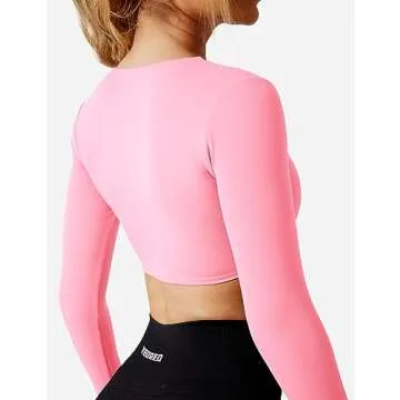 YEOREO Kyla Women Crop Top Long Sleeve Sports Shirt