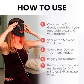 Hooga Red Light Therapy Mask for Skincare & Wellness