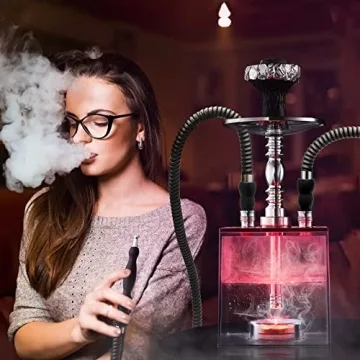 Stylish HEJEINK Modern Cube Hookah with LED Light