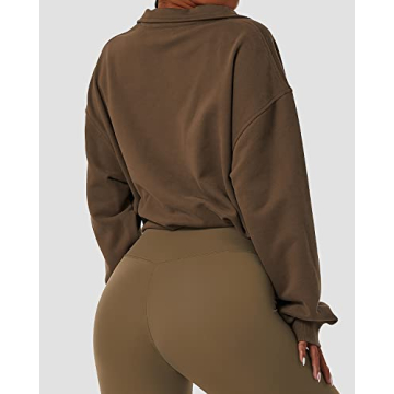 QINSEN Women's Cropped Sweatshirt for Stylish Comfort